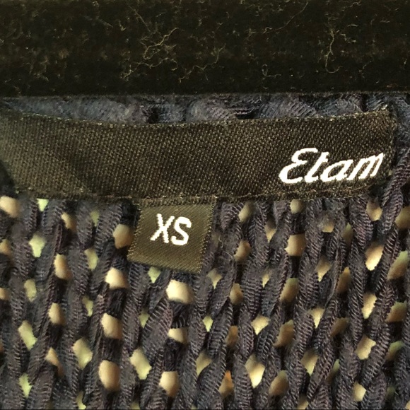 Navy Blue Knitted Sweater - Picture 2 of 8